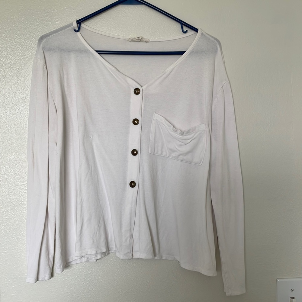White flowy blouse